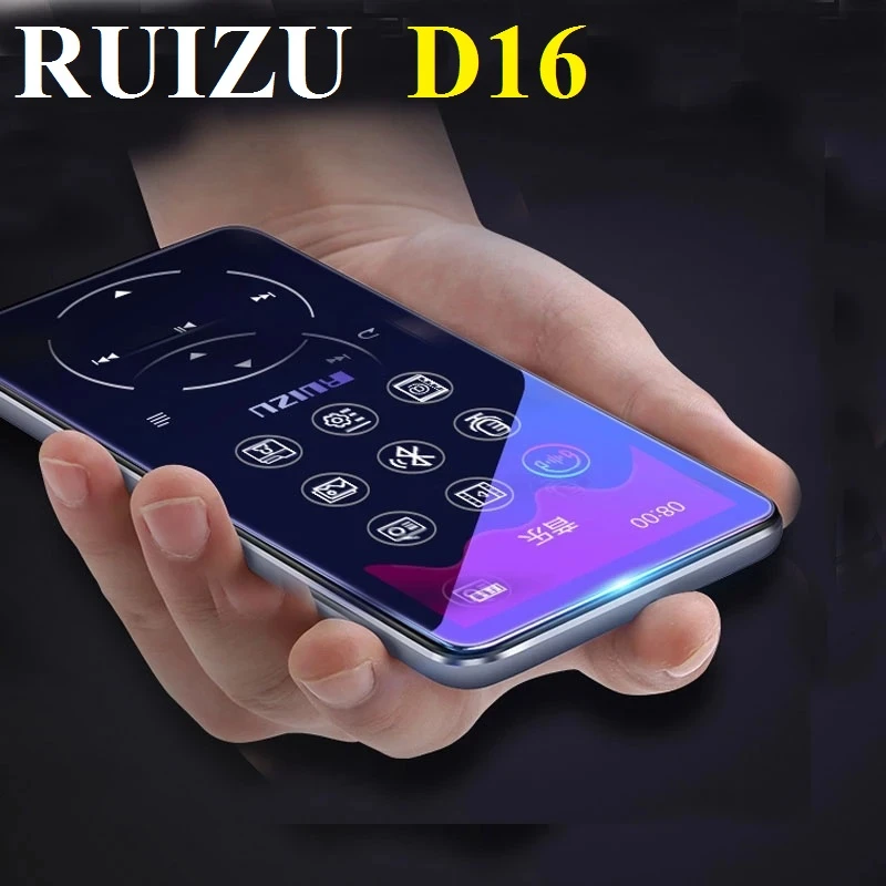 samsung mp3 player New Metal RUIZU D16 Portable Bluetooth MP3 Player 2.4 inch Screen 8gb/16gb HiFi Music Player Support FM,Recording,E-Book,Video mp3 music player