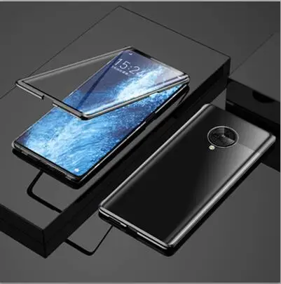 Черный Роскошный Магнитный адсорбционный ЧЕХОЛ ДЛЯ VIVO NEX 3, металлическая рамка, Doubl, двусторонняя стеклянная крышка для VIVO NEX 3, защитный чехол для телефона nex3 - Цвет: Черный