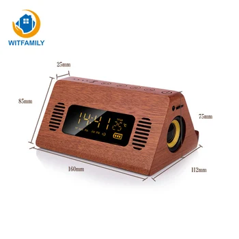 

Alarm Clock Bluetooth Speaker FM Radio Digital Temperature Touch Screen Retro Snooze Table Clocks Phone Charging Voice Broadcast