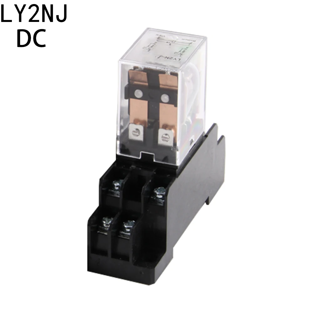 

1Set High-quality DC 12V 24V 36V 48V 110V 220V Coil Power Relay LY2NJ DPDT 8 Pin HH62P JQX-13F With Socket Base