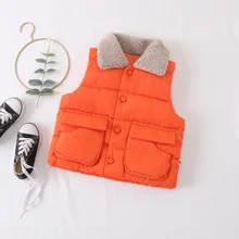 Детская одежда; коллекция года; сезон осень-зима; стиль; детский пуховый хлопковый жилет; жилет для малышей; для мужчин и женщин; tong dai; с мехом