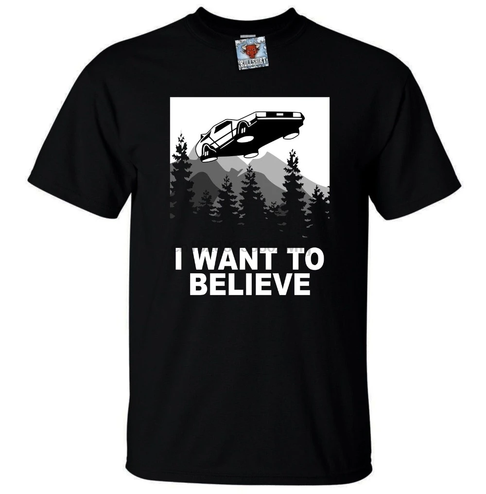 I Want To Believe Future T-Shirt - Funny T Shirt Sci Fi Parody Time Travel 2019 New Brand Sales Cotton Short Sleeve Military |