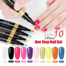 Лак для ногтей ручка 3 в 1 гель лак для ногтей ручка блеск один шаг гель для ногтей простой в использовании УФ-гель для ногтей ручка 10 цветов УФ-гель для ногтей