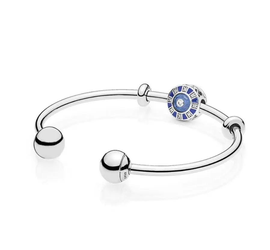 925 стерлингового серебра ПАН браслет, новые летние детские платья с открытым браслет набор