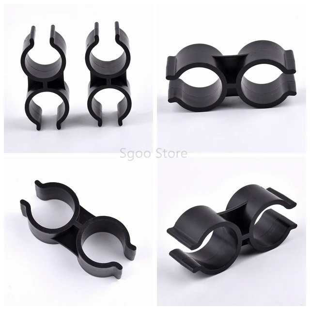 2 ~ 100 Db 25 Mm H Típusú Pvc Csőbilincsek Akvárium -Haltartály Illeszkedő Mezőgazdasági Öntözési Kerti Vízcső -Tartó Kettős U Típus - Image 3