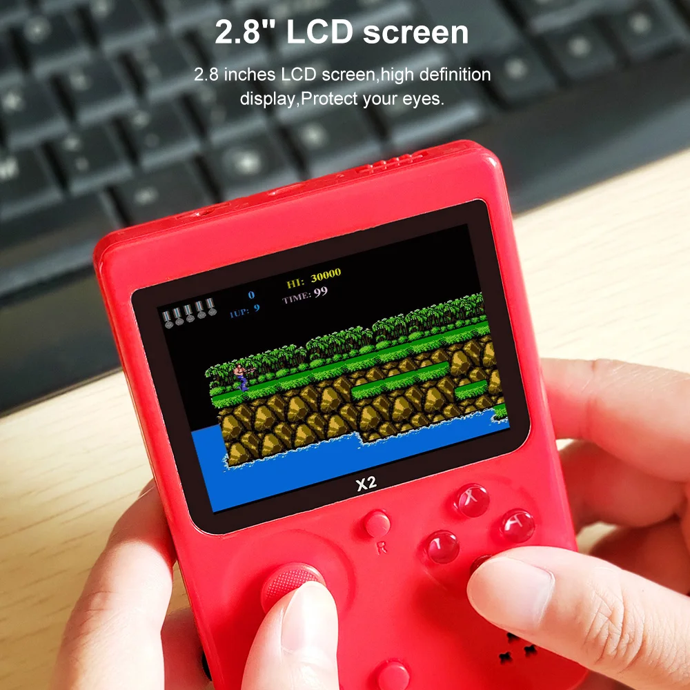 

Video Game Console 561-X2 Nostalgic Portable Mini Handheld Game Console Children Kids Game Player Built-in 2500 Games