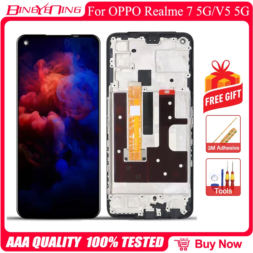 Оригинальный сенсорный ЖК-экран для OPPO Realme 7 5G/V5 | Мобильные телефоны и аксессуары