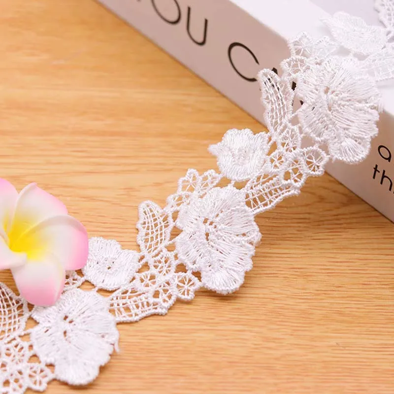 Applique Polyester Lace Ribbon Trim DIY Acceessoties for Handcraft Sewing 