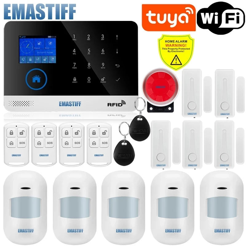 Kit d'alarme de sécurité sans fil - RUMOCOVO - PG108-4G - Compatible