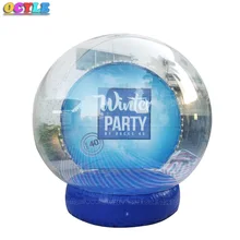 OCYLE 3 м/3,5 м гигантские надувные рождественские украшения красный надувной снежный шар, надувной снежный шар Photot стенд для торгового центра