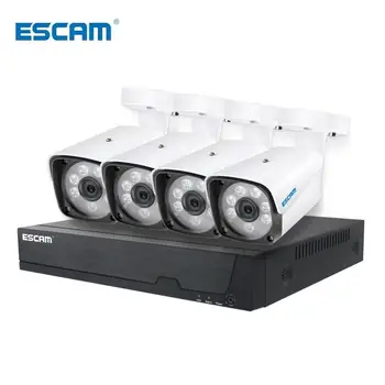 

ESCAM PVR601 H.265 3MP 4CH POE NVR Security System with Alarm Outdoor IP Camera