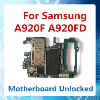 

unlocked for Samsung Galaxy A9 A920F A920FD motherboard Android System logic board single/dual SIM with chips tested mainboard