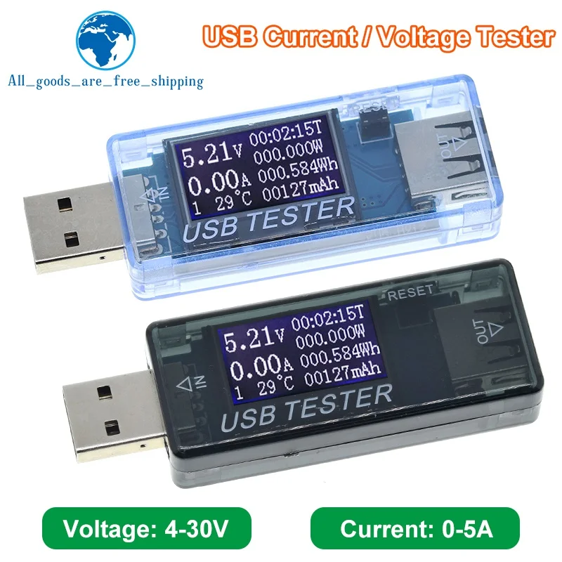 8 in1 QC2.0 QC3.0 4-30V 5A Voltmeter Ammeter Electrical Energy Power Supply Capacity Voltage Current Meter USB Tester Monitor |