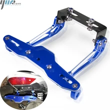 Мотоциклетная рамка для номерного знака, алюминиевая рамка, Регулируемый угловой держатель, универсальный кронштейн, держатель номерного знака для мотоцикла