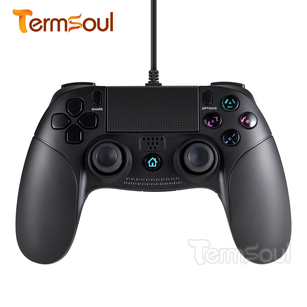 Проводной контроллер для PS4 NA15 Двойной вибрационный ударный геймпад PlayStation 4 с
