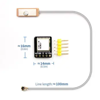 

GPS+BDS dual-mode module, flight control satellite positioning navigator, ATGM336H replacement, for arduino NEO-M8N