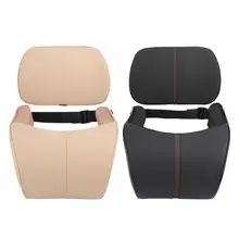 Опоры сидений 2 шт Универсальная искусственная кожа пены памяти подушка для поясницы Подушка Автомобильная подушка Автомобильная