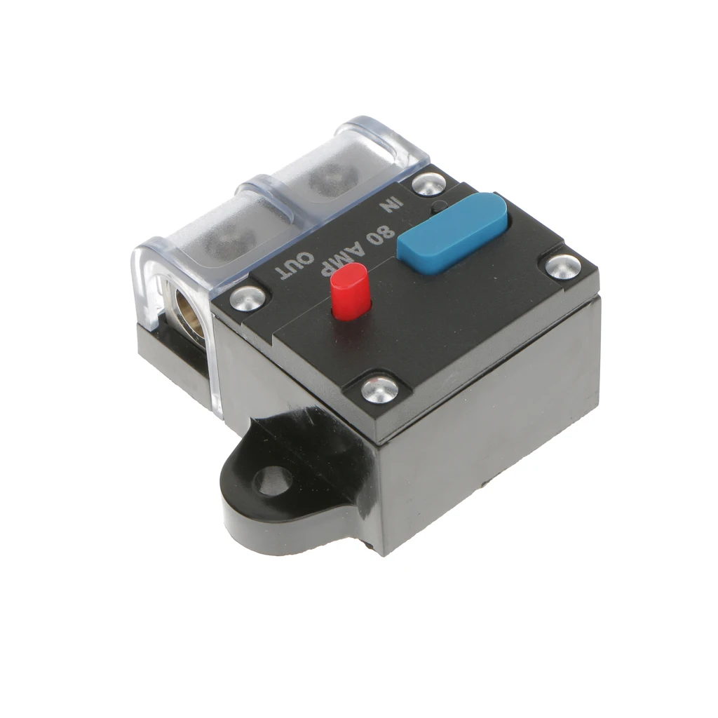 AUTO STEREO AUDIO 12V CIRCUIT SWITCH IN LINE FUSE SUITABLE FOR 4 WIRES OF PRESSURE GAUGE 80 AMP