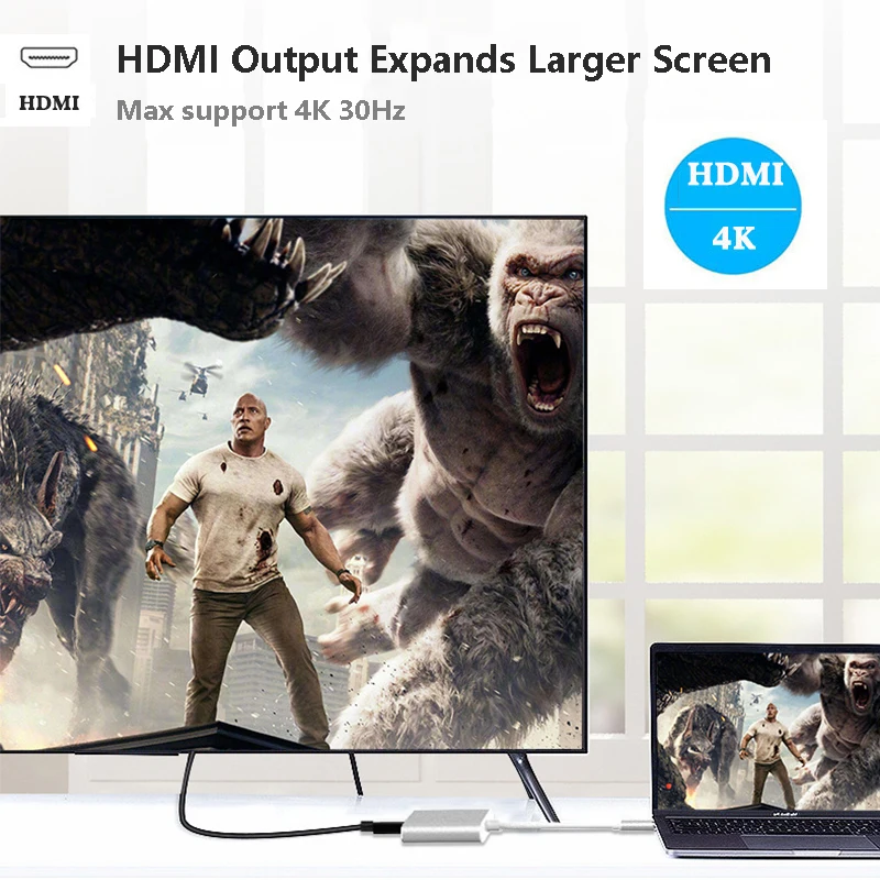Док станция для MacBook Pro Air Dell Hp USB C переключатель на 4K HDMI Rj45 3 0 PD совместима с Thunderbolt