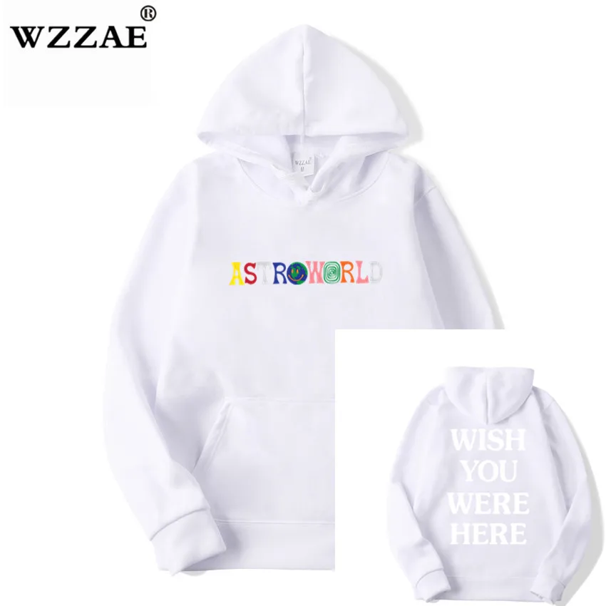 Трэвиса Скотта WISH YOU WAS HERE толстовки повседневные буквы ASTROWORLD Толстовка уличная