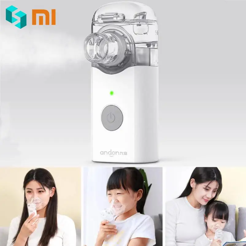  Xiaomi Andon Nebulizer Mini Portable Silent Atomizer Handheld 0.2ml/min Rate Asthma Respirator Humi