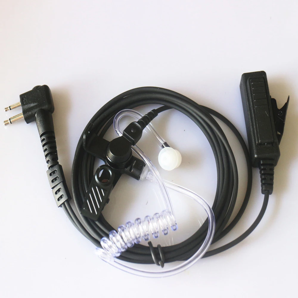 2pin гарнитура для охраны наушник воздуха Акустическая W/PTT для HYT Hytera TC500 TC508 TC580 TC610 2 двухстороннее радио
