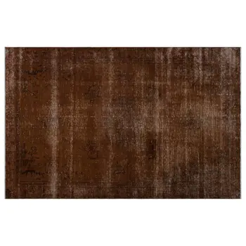 

Handmade Brown Vintage Overdyed Turkish Area Rug 188x290 Cm-6'2''X9'6''