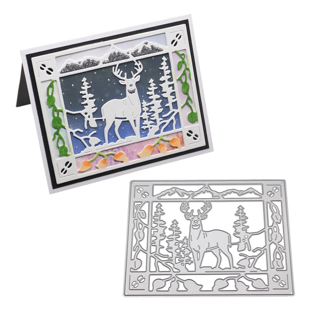 

Cute Deer Embossing Cutting Mold Tool Template Mold Card Making Scrapbook Album Paper Card Craft For Christmas Party Accessories