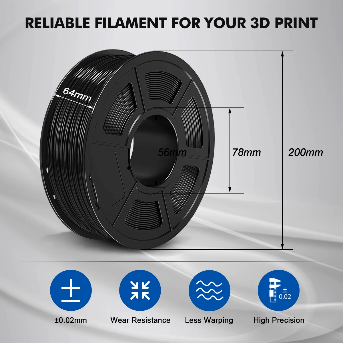 JAYO PLA Filament 5KG 1.75MM For 3D Printer Color Biodegradable  Eco-friendly Printing Materials Filament Lines Up Neatly