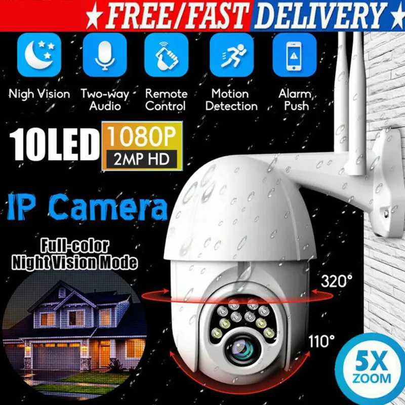 

360-degree 1080P Smart Camera Outdoor Wireless WiFi Waterproof Camera Home Security Surveilance Camera High Quality