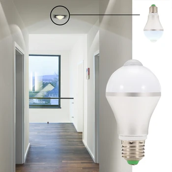 

Pir Motion Sensor Led Lamp Light E27 12W Motion Sensor Lamp House Stairs Hallway Led Lamps Infrared Auto Energy Saving Light