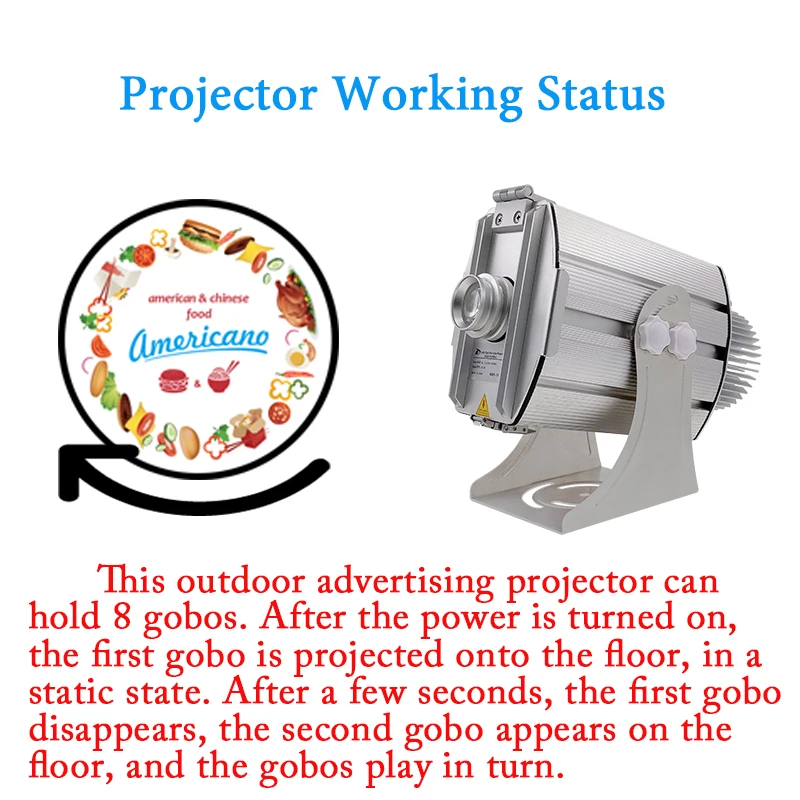 Рисунок 3 - Проектор с логотипом 8 gobos