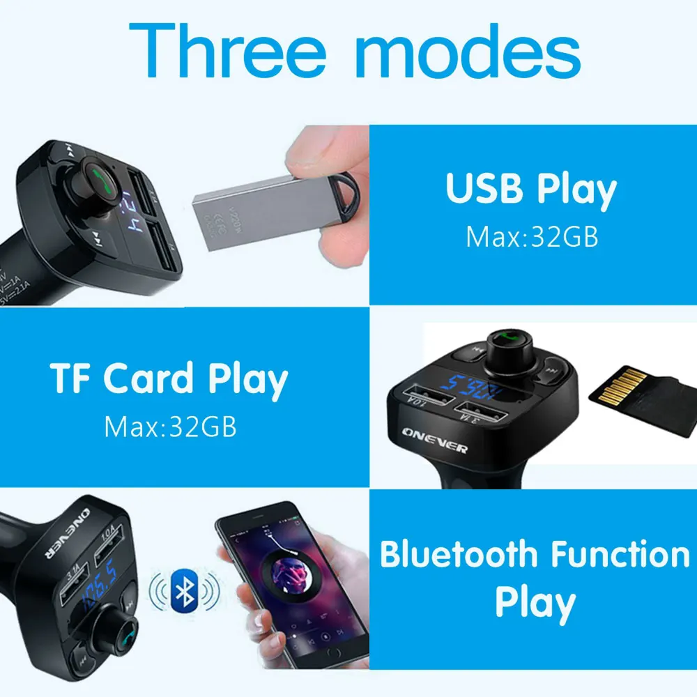 5V 4.1A автомобильный fm-передатчик Смарт стерео беспроводной Bluetooth приемник Прямая поставка