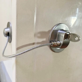 

2 Pcs/lot Baby Safety Refrigerator Freezer Door Lock with keys Zinc Alloy File Drawer Lock Window Lock