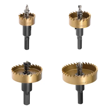 

uxcell Uxcell High Quality 1Pcs 26mm-60mm HSS Drill Bit Hole Saw Titanium Plated for Stainless Steel Metal Alloy