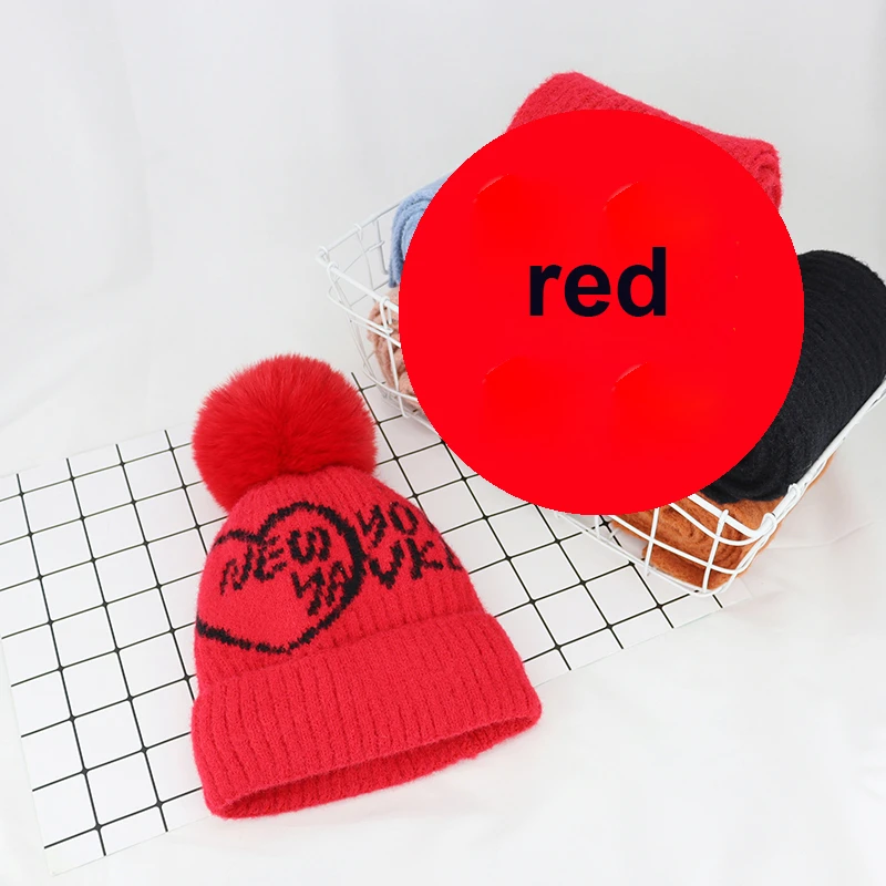 single Red Новая модная детская шапка, шарф, комплект из 2 предметов, зимняя вязаная шапочка для мальчиков и девочек, мягкая детская шапка, шарфы, шапка для малышей - Цвет: single Red