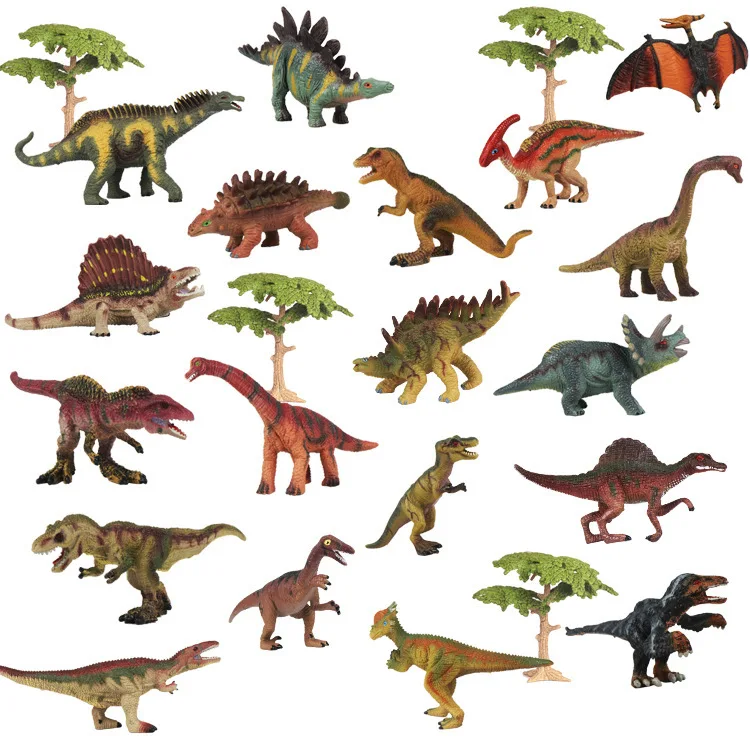 

Children Plastic Animal Model Dinosaur Cake Decoration 19-Model Mini Little Dinosaur Bakery Decoration Direct Selling