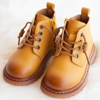 

New Children's Winter Boots for Girls Boots Kids Non-slip Snow Boots fashion British style casual shoes Children boots kl703