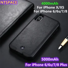 Портативный чехол для зарядки аккумулятора для iPhone Xs 7 8 6 power Bank для iPhone X 8 7 6s 6 Plus Расширенный чехол для аккумулятора телефона