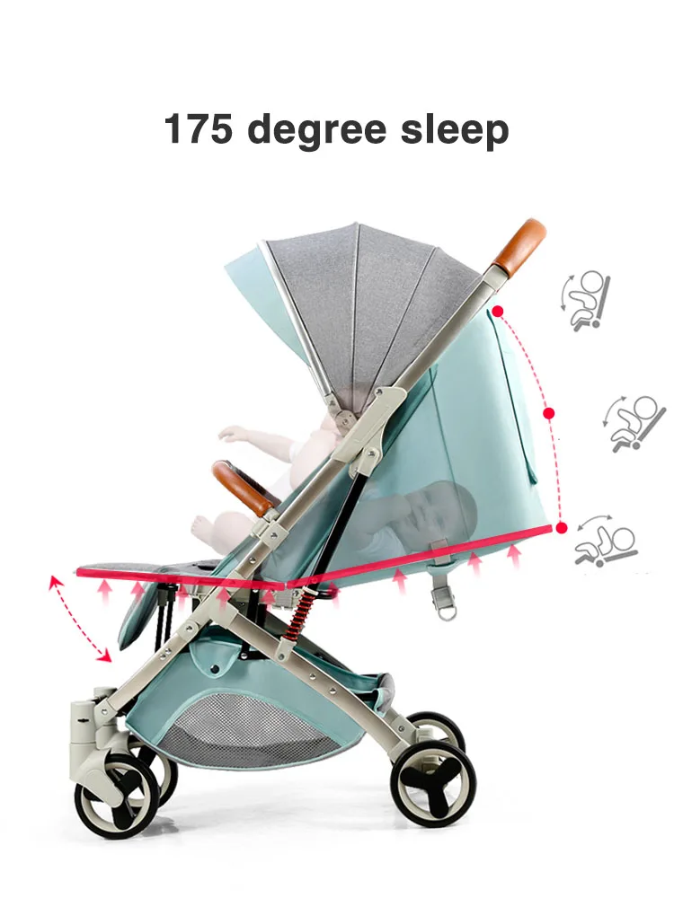 5,8 Кг, легкая коляска с золотым каркасом, переносная Складная коляска с зонтиком, детская коляска для новорожденных, для путешествий, на самолете
