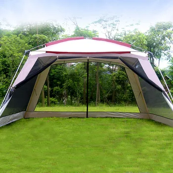 Alltel-Tienda de campaña ultragrande, carpa para hacer camping al aire libre, para entre 5 y 8 personas, de 365x365x210 cm, de gran calidad, para ir a la playa