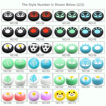 

Thumb Stick Grip Cap AnimalCrossing Secretary Puppy Dog Isabelle Joystick Cover For Nintend Switch Lite Joy-Con Controller Case