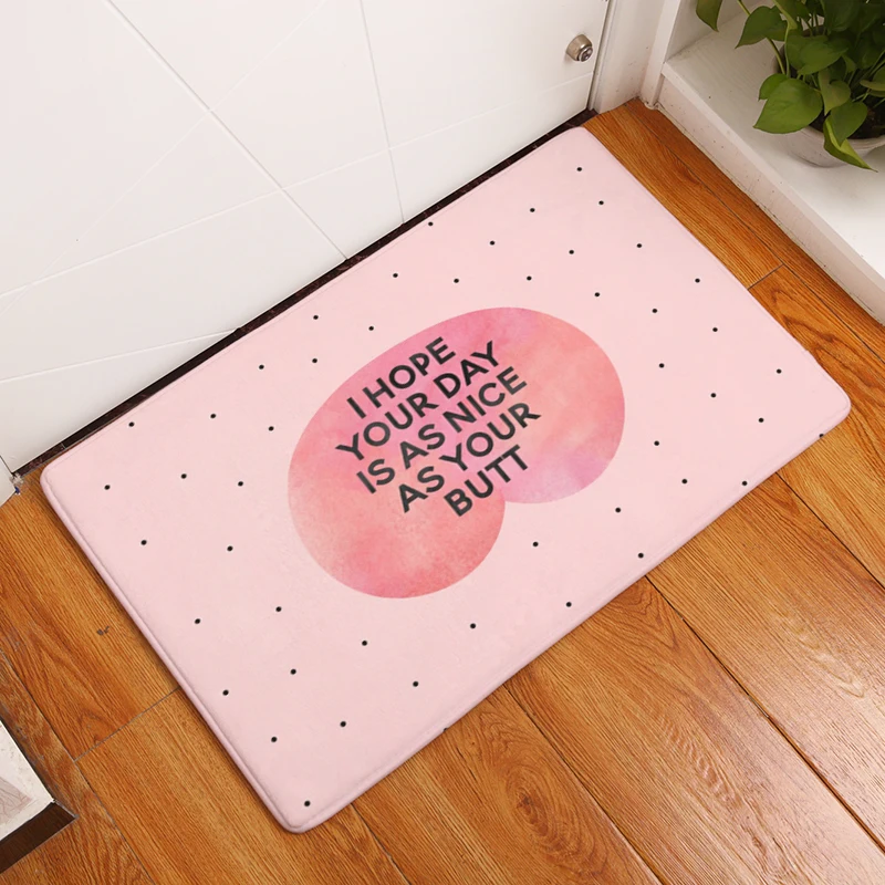  Latest Letter printing Door Mat Colorful Spots Carpets for Entrance Living Room floor Mat Character