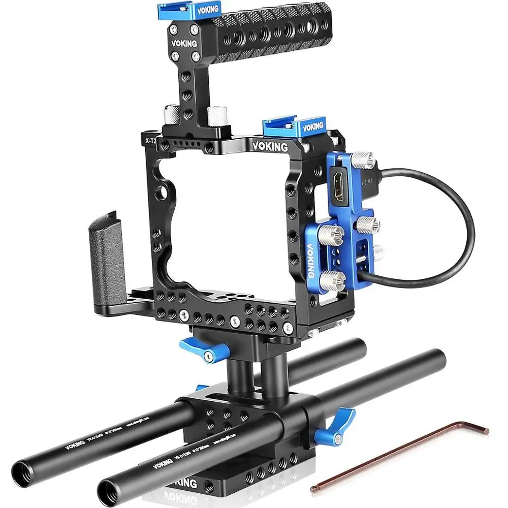 US $199.99 Voking VKXT2B Movie Making Rig Aluminum Alloy Camera Cage Kit For Fujifilm XT2 Camera To Follow Focus