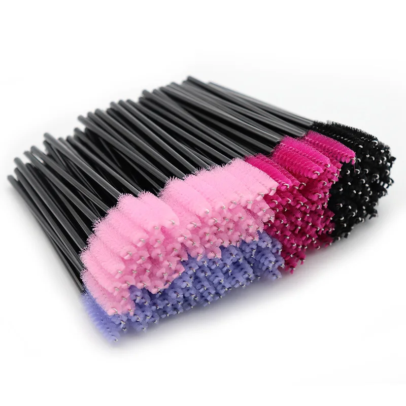 1000/500/50Pcs Disposable Eye lashes Brush Makeup Mascara Wands Applicator Eyelash Comb Individual Lash Pink Make Up Brush Tools
