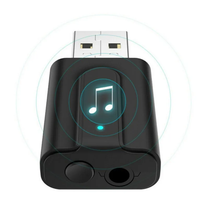 Подключи и играй USB Bluetooth 5,0 передатчик приемник AUX 3,5 мм привод бесплатный небольшой аудио адаптер
