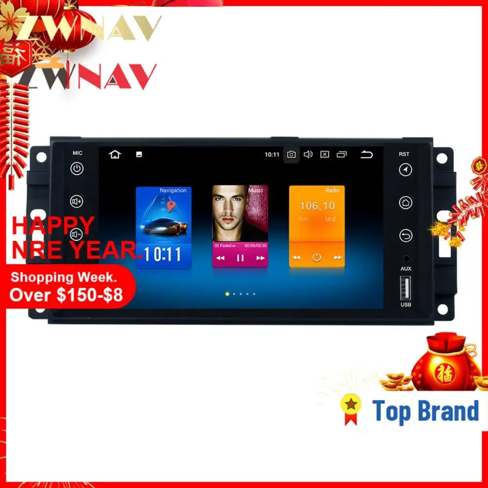 Автомобильный мультимедийный плеер GPS Android 8 0 Octa Core Для Jeep/wrangler/patriot/compass/journey