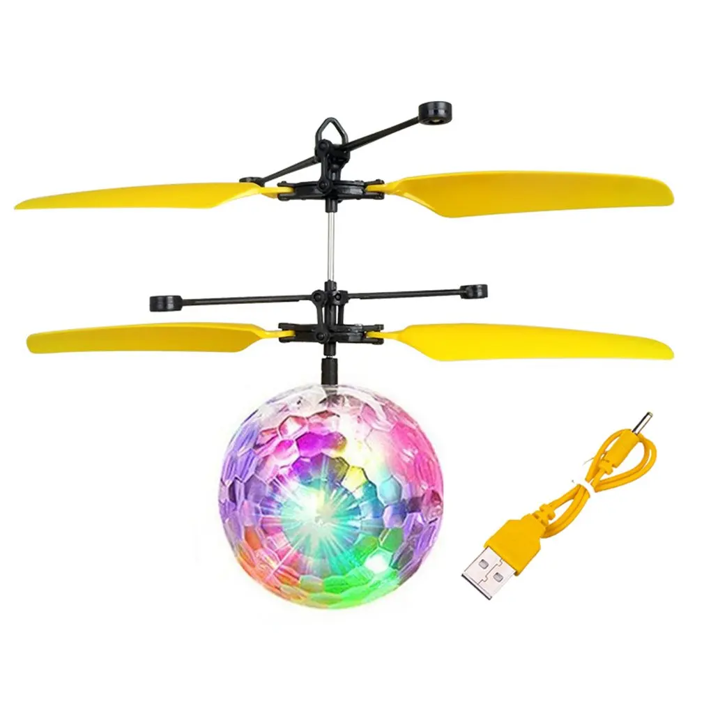 RC летающий шар Дрон шар-Вертолет игрушки инфракрасная индукция встроенный сверкающий светодиодный свет для детей Красочные Flyings рождественские подарки