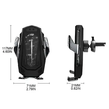 

Wireless Car Charger Mount 10W Qi Fast Charging Auto-Clamping Car Mount