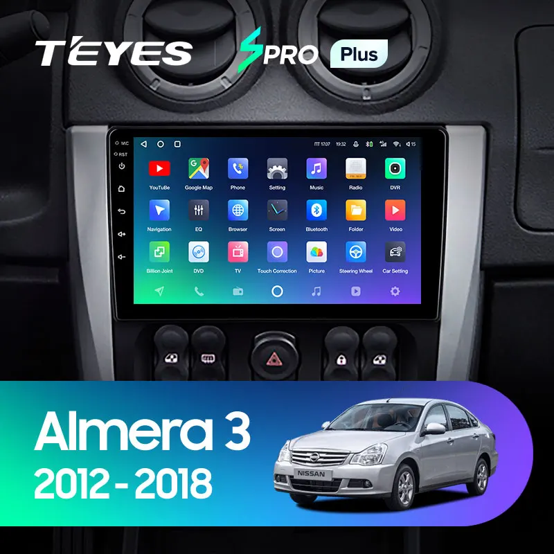 TEYES SPRO Plus Штатная магнитола For Ниссан Альмера Nissan Almera 3 G15 2012 2018 Android 10 до 8 ЯДЕР 4 + 64ГБ